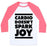Virgin Teez  Baseball Tee Unisex Classic Baseball Tee / x-small / White/Neon Pink CARDIO DOESN'T SPARK JOY UNISEX CLASSIC BASEBALL TEE