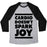 Virgin Teez  Baseball Tee Unisex Tri-Blend Baseball Tee / small / Athletic Gray / Black CARDIO DOESN'T SPARK JOY UNISEX TRI-BLEND BASEBALL TEE