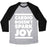 Virgin Teez  Baseball Tee Unisex Tri-Blend Baseball Tee / small / Athletic Gray / Black CARDIO DOESN'T SPARK JOY UNISEX TRI-BLEND BASEBALL TEE