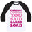 Virgin Teez  Baseball Tee Unisex Classic Baseball Tee / x-small / White/Black CARDIO I THOUGHT YOU SAID CARBO LOAD UNISEX CLASSIC BASEBALL TEE