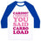 Virgin Teez  Baseball Tee Unisex Classic Baseball Tee / x-small / White/Blue CARDIO I THOUGHT YOU SAID CARBO LOAD UNISEX CLASSIC BASEBALL TEE