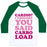 Virgin Teez  Baseball Tee Unisex Classic Baseball Tee / x-small / White/Dark Green CARDIO I THOUGHT YOU SAID CARBO LOAD UNISEX CLASSIC BASEBALL TEE