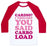 Virgin Teez  Baseball Tee Unisex Classic Baseball Tee / x-small / White/Red CARDIO I THOUGHT YOU SAID CARBO LOAD UNISEX CLASSIC BASEBALL TEE