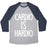 Virgin Teez  Baseball Tee Unisex Tri-Blend Baseball Tee / small / Athletic Gray / Navy CARDIO IS HARDIO UNISEX TRI-BLEND BASEBALL TEE