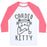 Virgin Teez  Baseball Tee Unisex Classic Baseball Tee / x-small / White/Neon Pink CARDIO KITTY UNISEX CLASSIC BASEBALL TEE