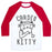 Virgin Teez  Baseball Tee Unisex Classic Baseball Tee / x-small / White/Red CARDIO KITTY UNISEX CLASSIC BASEBALL TEE