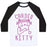 Virgin Teez  Baseball Tee Unisex Classic Baseball Tee / x-small / White/Black CARDIO KITTY UNISEX CLASSIC BASEBALL TEE