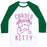 Virgin Teez  Baseball Tee Unisex Classic Baseball Tee / x-small / White/Dark Green CARDIO KITTY UNISEX CLASSIC BASEBALL TEE