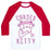 Virgin Teez  Baseball Tee Unisex Classic Baseball Tee / x-small / White/Red CARDIO KITTY UNISEX CLASSIC BASEBALL TEE
