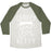 Virgin Teez  Baseball Tee Unisex Tri-Blend Baseball Tee / small / Oatmeal / Moss CARDIO KITTY UNISEX TRI-BLEND BASEBALL TEE
