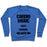 Virgin Teez  Pullover Crewneck Sweatshirt / x-small / Heathered Blue CARDIO MODE: HARD CREWNECK SWEATSHIRT