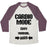Virgin Teez  Baseball Tee Unisex Tri-Blend Baseball Tee / small / Oatmeal / Maroon CARDIO MODE: HARD UNISEX TRI-BLEND BASEBALL TEE