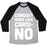 Virgin Teez  Baseball Tee Unisex Tri-Blend Baseball Tee / small / Athletic Gray / Black CARDIO MORE LIKE CARDI-NO UNISEX TRI-BLEND BASEBALL TEE