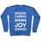 Virgin Teez  Pullover Crewneck Sweatshirt / x-small / Heathered Blue CARDIO SPARKS JOY CREWNECK SWEATSHIRT