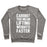 Virgin Teez  Pullover Crewneck Sweatshirt / x-small / Heathered Gray CARDIO YOU MEAN LIFTING WEIGHTS FASTER WHITE FONT CREWNECK SWEATSHIRT