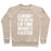 Virgin Teez  Pullover Crewneck Sweatshirt / x-small / Heathered Oatmeal CARDIO YOU MEAN LIFTING WEIGHTS FASTER WHITE FONT CREWNECK SWEATSHIRT