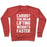 Virgin Teez  Pullover Crewneck Sweatshirt / x-small / Heathered Red CARDIO YOU MEAN LIFTING WEIGHTS FASTER WHITE FONT CREWNECK SWEATSHIRT