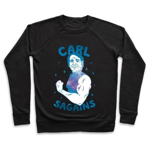 Virgin Teez  Pullover Crewneck Sweatshirt / x-small / Black CARL SAGAINS CREWNECK SWEATSHIRT