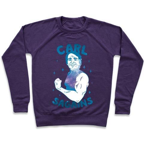 Virgin Teez  Pullover Crewneck Sweatshirt / x-small / Purple CARL SAGAINS CREWNECK SWEATSHIRT