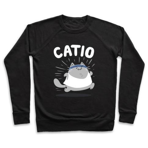 Virgin Teez  Pullover Crewneck Sweatshirt / x-small / Black CATIO CREWNECK SWEATSHIRT