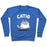 Virgin Teez  Pullover Crewneck Sweatshirt / x-small / Heathered Blue CATIO CREWNECK SWEATSHIRT