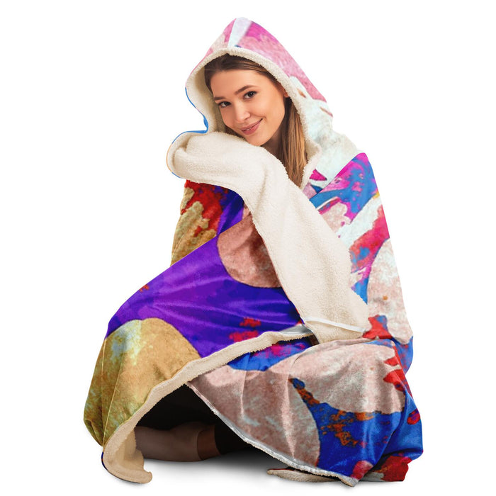 Floral Abundance Kid's sweater Hooded Blanket