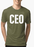 Virgin Teez T-shirt SMALL / Green CEO Half Sleeves Melange T-shirt