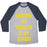 Virgin Teez  Baseball Tee Unisex Tri-Blend Baseball Tee / small / Athletic Gray / Navy CHASING MY TODDLER IS MY CARDIO UNISEX TRI-BLEND BASEBALL TEE
