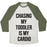Virgin Teez  Baseball Tee Unisex Tri-Blend Baseball Tee / small / Oatmeal / Moss CHASING MY TODDLER IS MY CARDIO UNISEX TRI-BLEND BASEBALL TEE