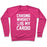 Virgin Teez  Pullover Crewneck Sweatshirt / x-small / Deep Pink CHASING WHISKEY IS MY CARDIO CREWNECK SWEATSHIRT