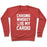 Virgin Teez  Pullover Crewneck Sweatshirt / x-small / Heathered Red CHASING WHISKEY IS MY CARDIO CREWNECK SWEATSHIRT