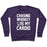 Virgin Teez  Pullover Crewneck Sweatshirt / x-small / Purple CHASING WHISKEY IS MY CARDIO CREWNECK SWEATSHIRT