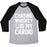 Virgin Teez  Baseball Tee Unisex Tri-Blend Baseball Tee / small / Athletic Gray / Black CHASING WHISKEY IS MY CARDIO UNISEX TRI-BLEND BASEBALL TEE