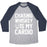 Virgin Teez  Baseball Tee Unisex Tri-Blend Baseball Tee / small / Athletic Gray / Navy CHASING WHISKEY IS MY CARDIO UNISEX TRI-BLEND BASEBALL TEE