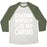 Virgin Teez  Baseball Tee Unisex Tri-Blend Baseball Tee / small / Oatmeal / Moss CHASING WHISKEY IS MY CARDIO UNISEX TRI-BLEND BASEBALL TEE
