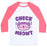 Virgin Teez  Baseball Tee Unisex Classic Baseball Tee / x-small / White/Neon Pink CHECK MEOWT UNISEX CLASSIC BASEBALL TEE