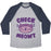 Virgin Teez  Baseball Tee Unisex Tri-Blend Baseball Tee / small / Athletic Gray / Navy CHECK MEOWT UNISEX TRI-BLEND BASEBALL TEE