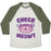 Virgin Teez  Baseball Tee Unisex Tri-Blend Baseball Tee / small / Oatmeal / Moss CHECK MEOWT UNISEX TRI-BLEND BASEBALL TEE