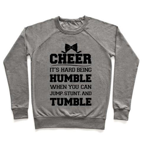 Virgin Teez  Pullover Crewneck Sweatshirt / x-small / Heathered Gray CHEER CREWNECK SWEATSHIRT