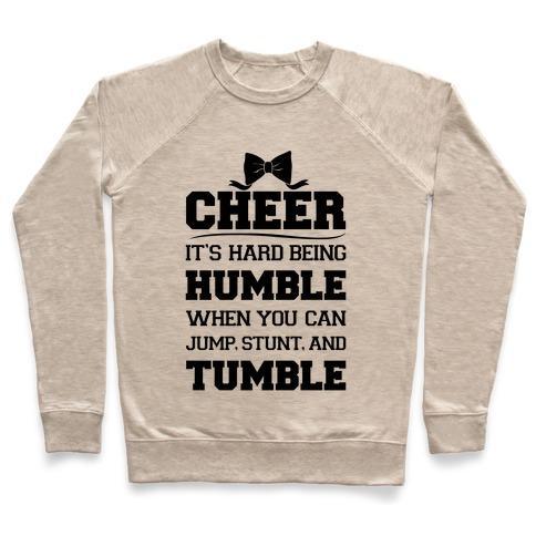 Virgin Teez  Pullover Crewneck Sweatshirt / x-small / Heathered Oatmeal CHEER CREWNECK SWEATSHIRT