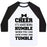 Virgin Teez  Baseball Tee Unisex Classic Baseball Tee / x-small / White/Black CHEER UNISEX CLASSIC BASEBALL TEE