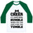 Virgin Teez  Baseball Tee Unisex Classic Baseball Tee / x-small / White/Dark Green CHEER UNISEX CLASSIC BASEBALL TEE