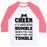 Virgin Teez  Baseball Tee Unisex Classic Baseball Tee / x-small / White/Neon Pink CHEER UNISEX CLASSIC BASEBALL TEE