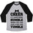 Virgin Teez  Baseball Tee Unisex Tri-Blend Baseball Tee / small / Athletic Gray / Black CHEER UNISEX TRI-BLEND BASEBALL TEE