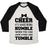 Virgin Teez  Baseball Tee Unisex Tri-Blend Baseball Tee / small / Oatmeal / Black CHEER UNISEX TRI-BLEND BASEBALL TEE