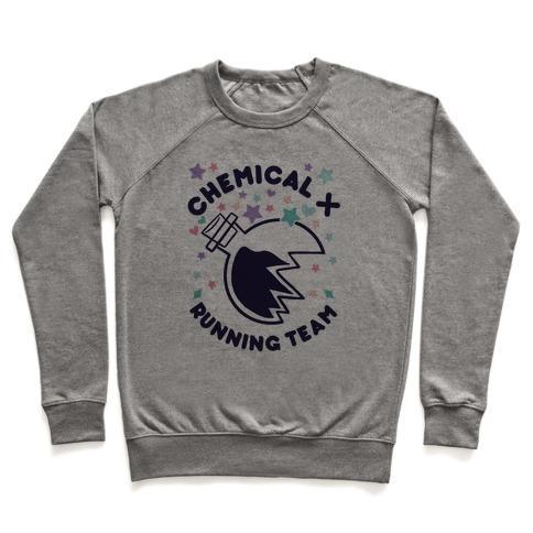 Virgin Teez  Pullover Crewneck Sweatshirt / x-small / Heathered Gray CHEMICAL X RUNNING TEAM CREWNECK SWEATSHIRT