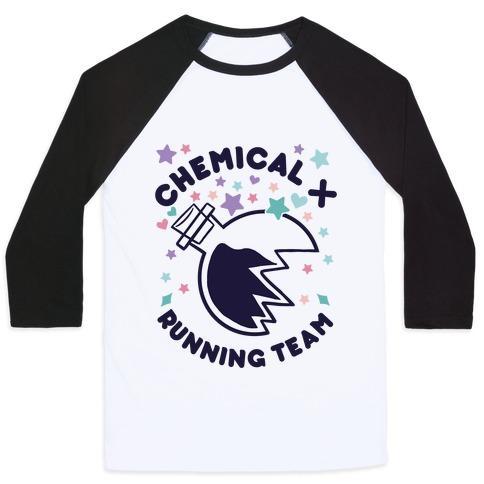 Virgin Teez  Baseball Tee Unisex Classic Baseball Tee / x-small / White/Black CHEMICAL X RUNNING TEAM UNISEX CLASSIC BASEBALL TEE