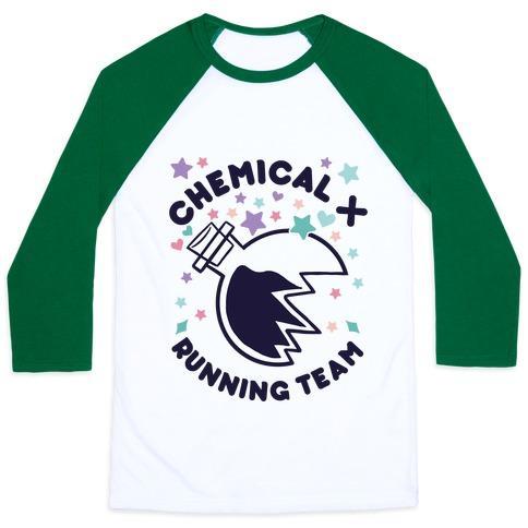 Virgin Teez  Baseball Tee Unisex Classic Baseball Tee / x-small / White/Dark Green CHEMICAL X RUNNING TEAM UNISEX CLASSIC BASEBALL TEE