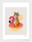 LUVD Framed Art Prints 8" x 11" / Black Chillin (Flamingo Tiger)  Frame
