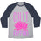 Virgin Teez  Baseball Tee Unisex Tri-Blend Baseball Tee / small / Athletic Gray / Navy CHIT HAPPENS UNISEX TRI-BLEND BASEBALL TEE
